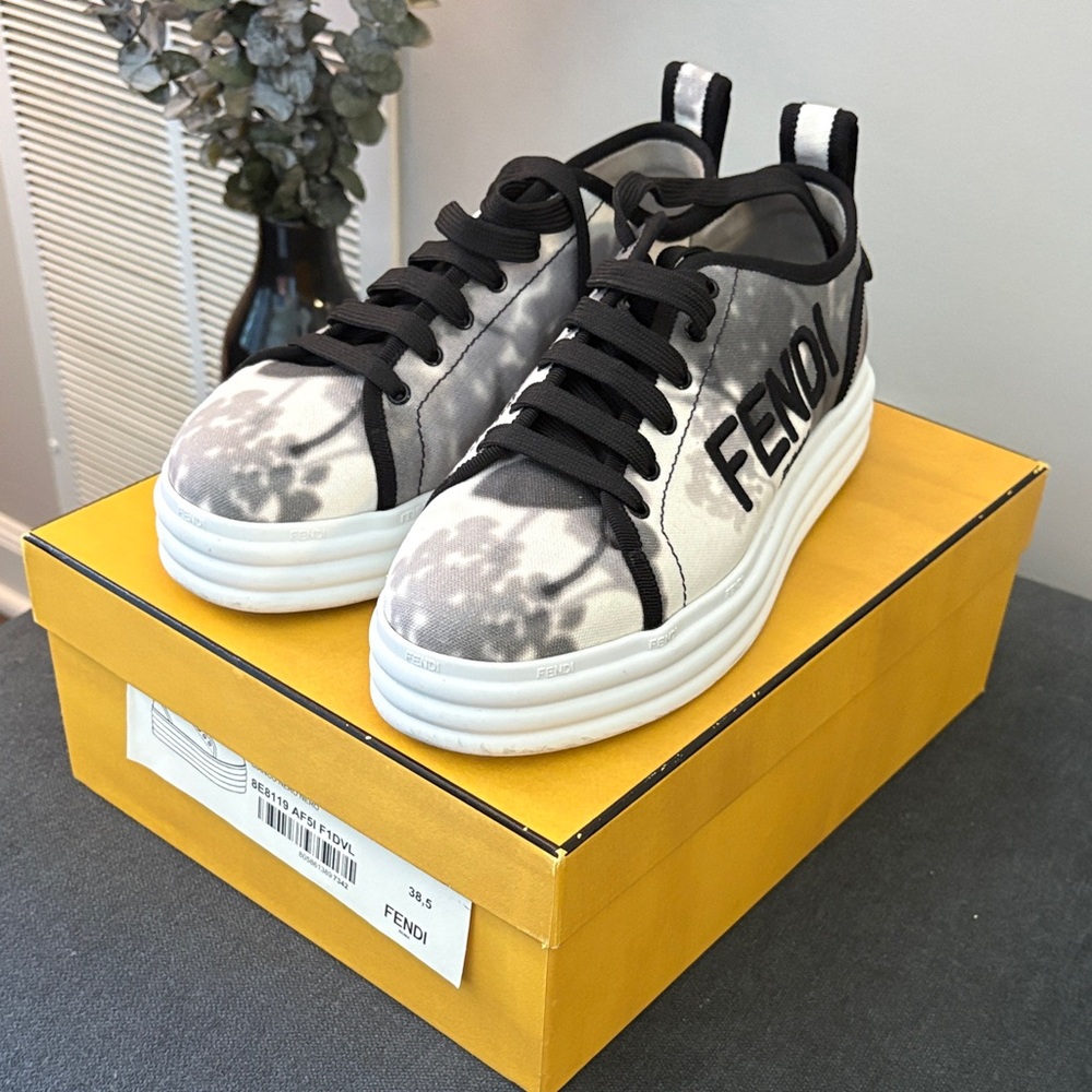 Fendi Monochrome Tie-Dye Sneakers